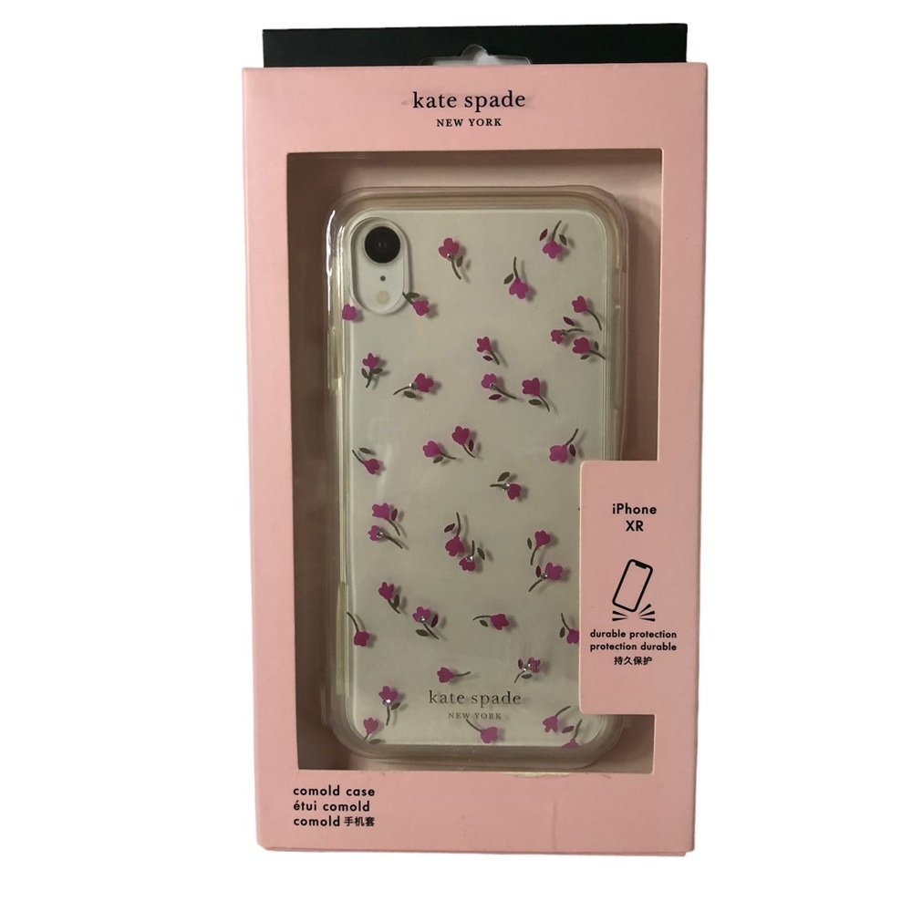 Kate Spade Clear Pink Floral iPhone XR Case
